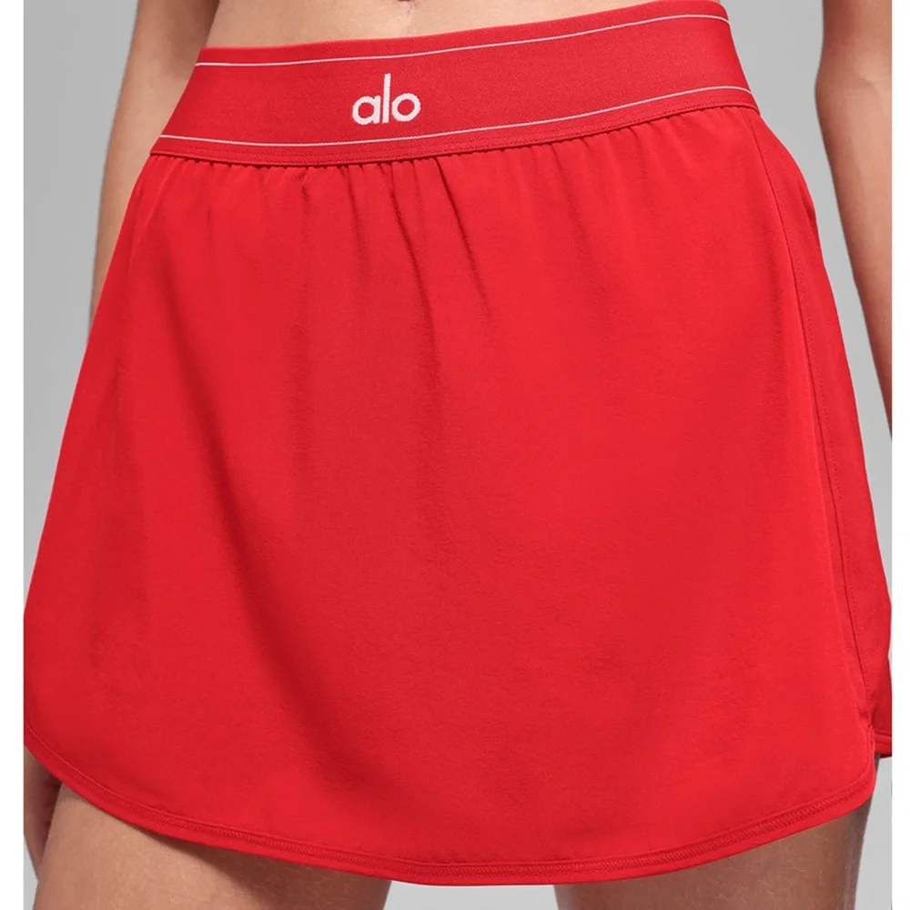 Brand new with tags! Alo Match Point Tennis Skirt - Bright Red, Size M